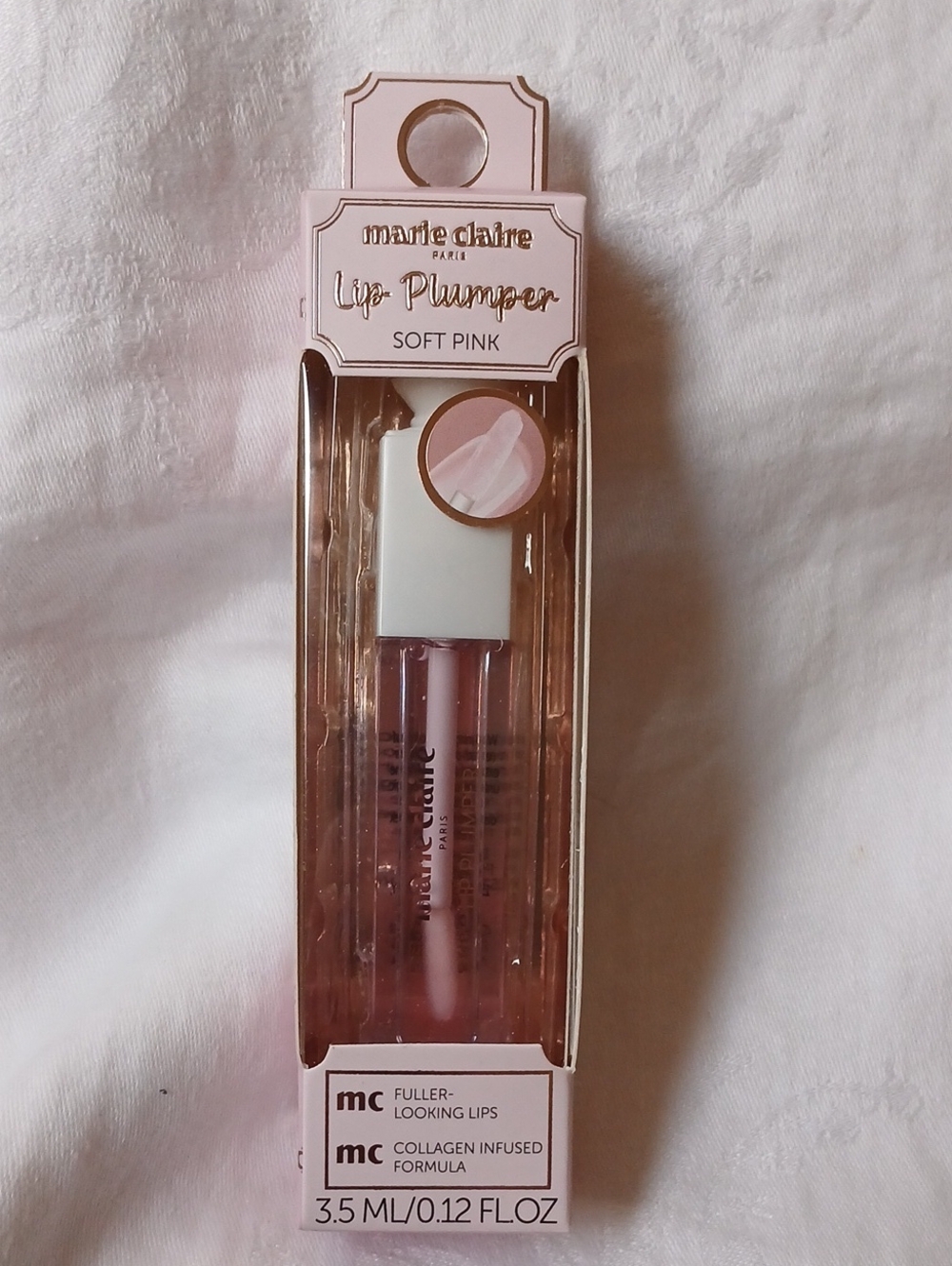 MARIE CLAIRE “Paris” Lip Plumper Collagen Infused Formula Soft Pink 3.5ml NIB